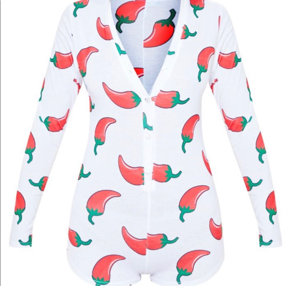 White Spicy Printed Romper